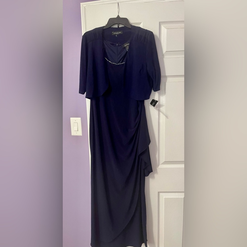 Set of dress and cover up, navy